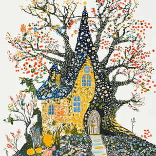 Smokeplate style, Midjourney V6.1: retro fairy-tale illustration
