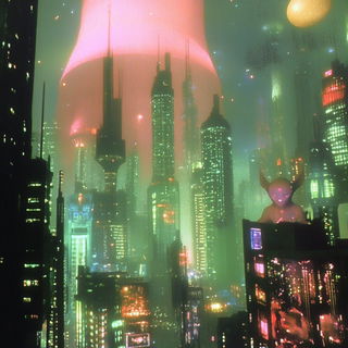 Panelstring Escarpment style, Midjourney V6.1: megacity with futuristic bioarchitecture