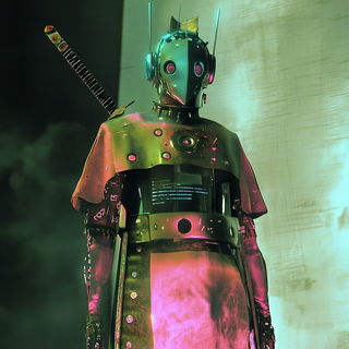 Panelstring Escarpment style, Midjourney V6.1: concept art character design of retropunk steam knight