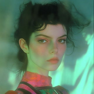 Panelstring Escarpment style, Midjourney V6.1: photographic portrait of female protagonist