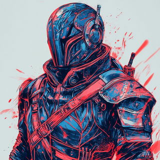 Chromabillboardism style, Midjourney V6.1: concept art character design of retropunk steam knight