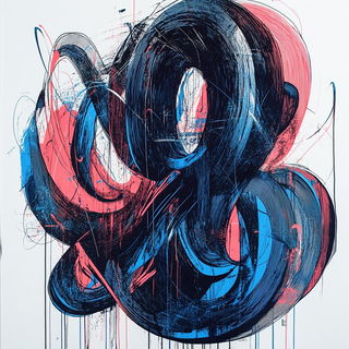 Chromabillboardism style, Midjourney V6.1: typographic composition with large letters