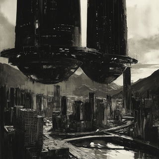 Pastel Automarble style, Midjourney V6.1: megacity with futuristic bioarchitecture
