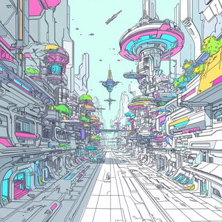 Squeegee Astralis style, Midjourney V6.1: megacity with futuristic bioarchitecture