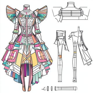 Squeegee Astralis style, Midjourney V6.1: haute-couture fashion outfit
