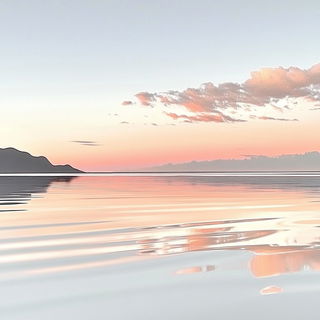 Cartographic Collage Littoral style, Midjourney V6.1: realistic landscape photograph of quiet dawn