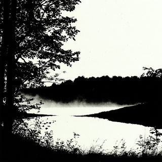 Pigmentropolis style, Midjourney V6.1: realistic landscape photograph of quiet dawn