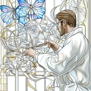 Parallax Brocade style, Midjourney V6.1: editorial illustration for popular scientific magazine cover