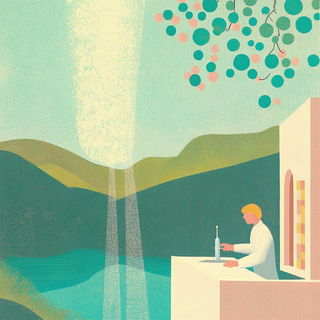Stellavore style, Midjourney V6.1: editorial illustration for popular scientific magazine cover