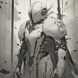 Mosaicourt style, Midjourney V6.1: concept art character design of retropunk steam knight