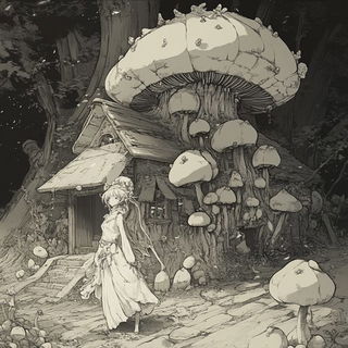 Mosaicourt style, Midjourney V6.1: retro fairy-tale illustration