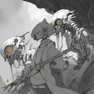 Mosaicourt style, Midjourney V6.1: black-and-white manga comic strip