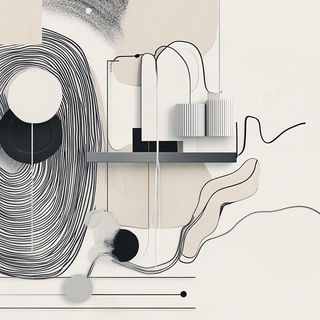 Contourarabesque style, Midjourney V6.1: abstract 3D render
