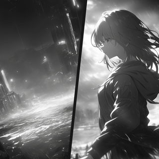 Penfolklore style, Midjourney V6.1: black-and-white manga comic strip