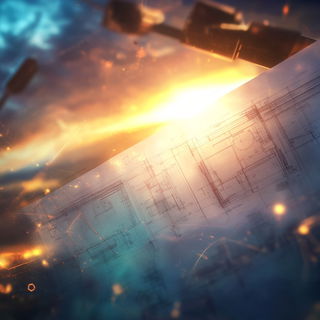 Penfolklore style, Midjourney V6.1: technical infrastructure blueprint schematics