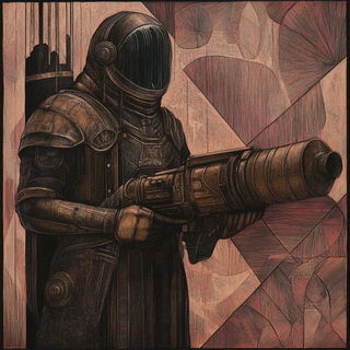 Cloudfire Cloisonne style, Midjourney V6.1: concept art character design of retropunk steam knight