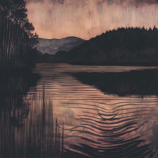 Cloudfire Cloisonne style, Midjourney V6.1: realistic landscape photograph of quiet dawn