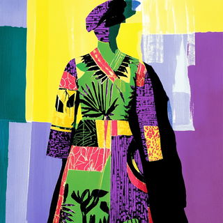 Cragframe style, Midjourney V6.1: haute-couture fashion outfit