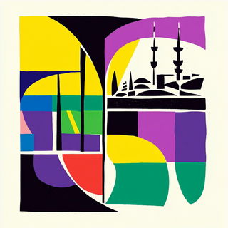Cragframe style, Midjourney V6.1: bold minimalist logo design for Istanbul city municipal services