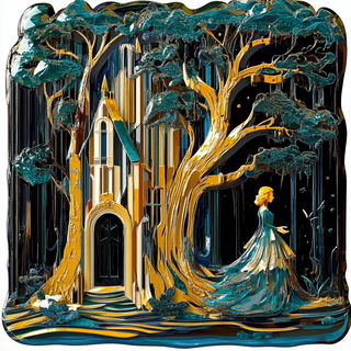 Blackbox Scenic Rupture style, Midjourney V6.1: retro fairy-tale illustration