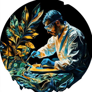 Blackbox Scenic Rupture style, Midjourney V6.1: editorial illustration for popular scientific magazine cover