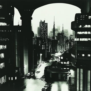Chromaferric Distortion style, Midjourney V6.1: megacity with futuristic bioarchitecture