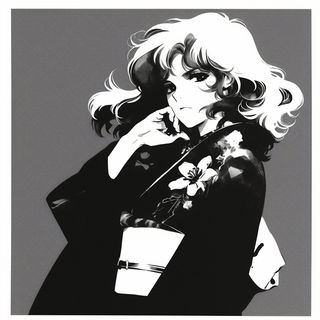 Chromaferric Distortion style, Midjourney V6.1: black-and-white manga comic strip