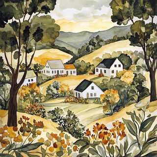 Basidiomagenta style, Midjourney V6.1: traditional folk art