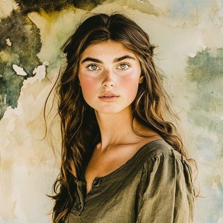 Basidiomagenta style, Midjourney V6.1: photographic portrait of female protagonist