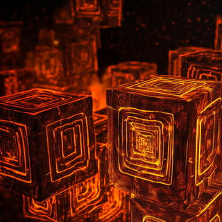 Blackwork Anthropica style, Midjourney V6.1: abstract 3D render