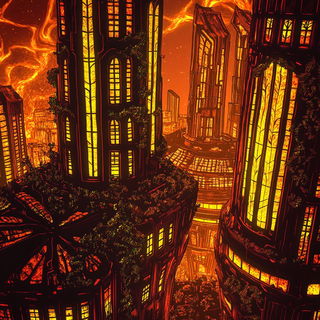 Blackwork Anthropica style, Midjourney V6.1: megacity with futuristic bioarchitecture