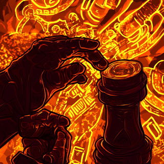 Blackwork Anthropica style, Midjourney V6.1: editorial illustration for popular scientific magazine cover