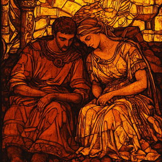 Blackwork Anthropica style, Midjourney V6.1: classical 18th-century oil painting