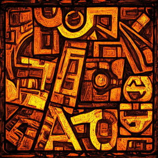 Blackwork Anthropica style, Midjourney V6.1: typographic composition with large letters