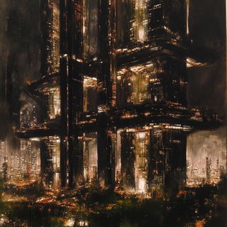 Reliefrococo style, Midjourney V6.1: megacity with futuristic bioarchitecture