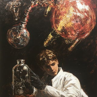Reliefrococo style, Midjourney V6.1: editorial illustration for popular scientific magazine cover