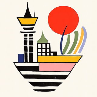 Cartonex style, Midjourney V6.1: bold minimalist logo design for Istanbul city municipal services