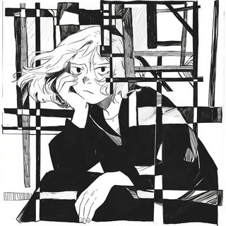 Cartonex style, Midjourney V6.1: black-and-white manga comic strip