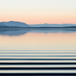 Cartonex style, Midjourney V6.1: realistic landscape photograph of quiet dawn