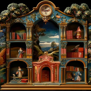 Merribell Pavilion Works style, Midjourney V6.1: Midlibrary