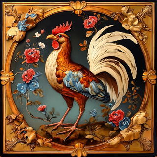 Merribell Pavilion Works style, Midjourney V6.1: traditional folk art
