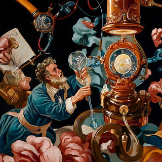 Merribell Pavilion Works style, Midjourney V6.1: editorial illustration for popular scientific magazine cover