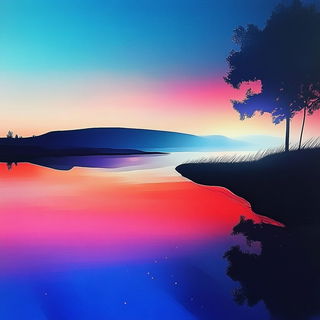 Sable Escutcheon style, Midjourney V6.1: realistic landscape photograph of quiet dawn