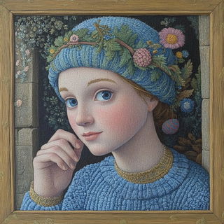 Chromabotany style, Midjourney V6.1: classical 18th-century oil painting