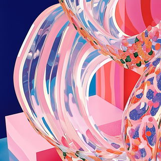 Plumeheart style, Midjourney V6.1: abstract 3D render
