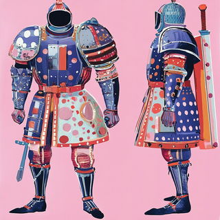 Plumeheart style, Midjourney V6.1: concept art character design of retropunk steam knight