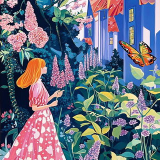 Plumeheart style, Midjourney V6.1: retro fairy-tale illustration
