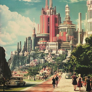 Lunarchisel style, Midjourney V6.1: megacity with futuristic bioarchitecture