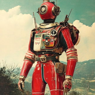 Lunarchisel style, Midjourney V6.1: concept art character design of retropunk steam knight