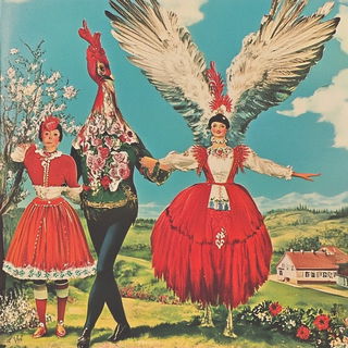 Lunarchisel style, Midjourney V6.1: traditional folk art